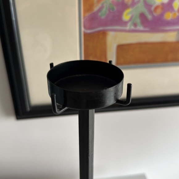 Black Metal Candle Stick Holder - Picture 3 of 7